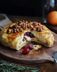 Baked Brie with Cranberries and Walnuts Recipe
