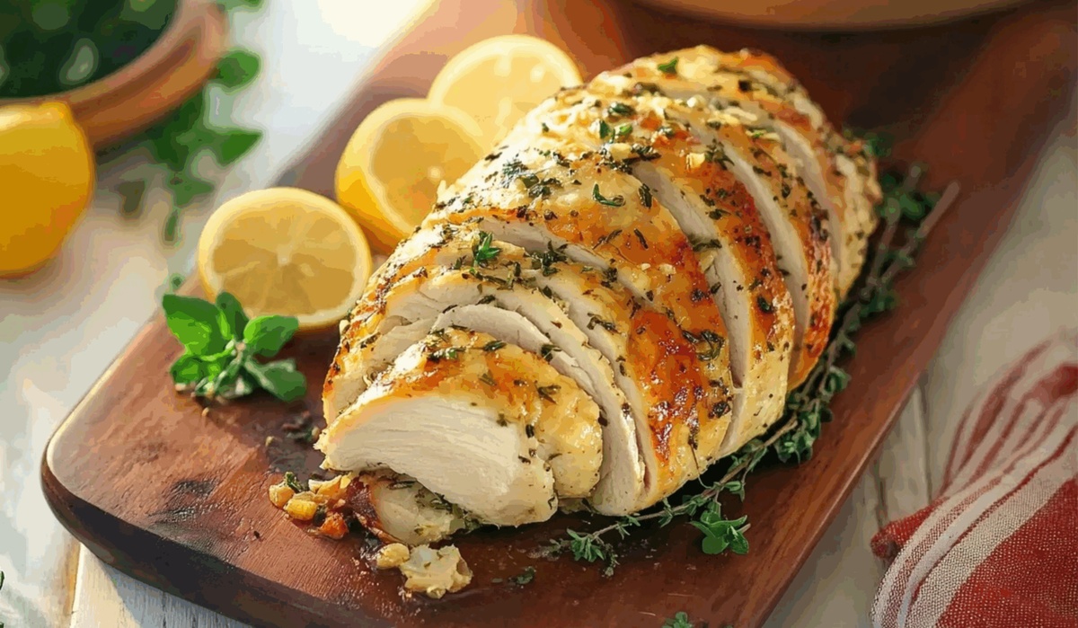 Lemon, Garlic, And Herb Roasted Turkey Breast Recipe