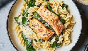 Spinach Salmon Pasta Recipe