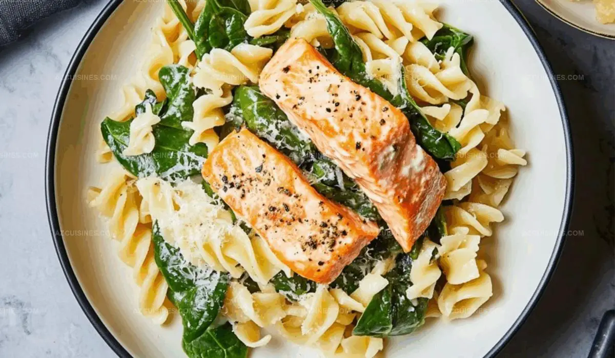 Spinach Salmon Pasta Recipe