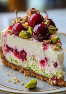 Luscious Lemon-Lime Cherry Pistachio Cheesecake Recipe