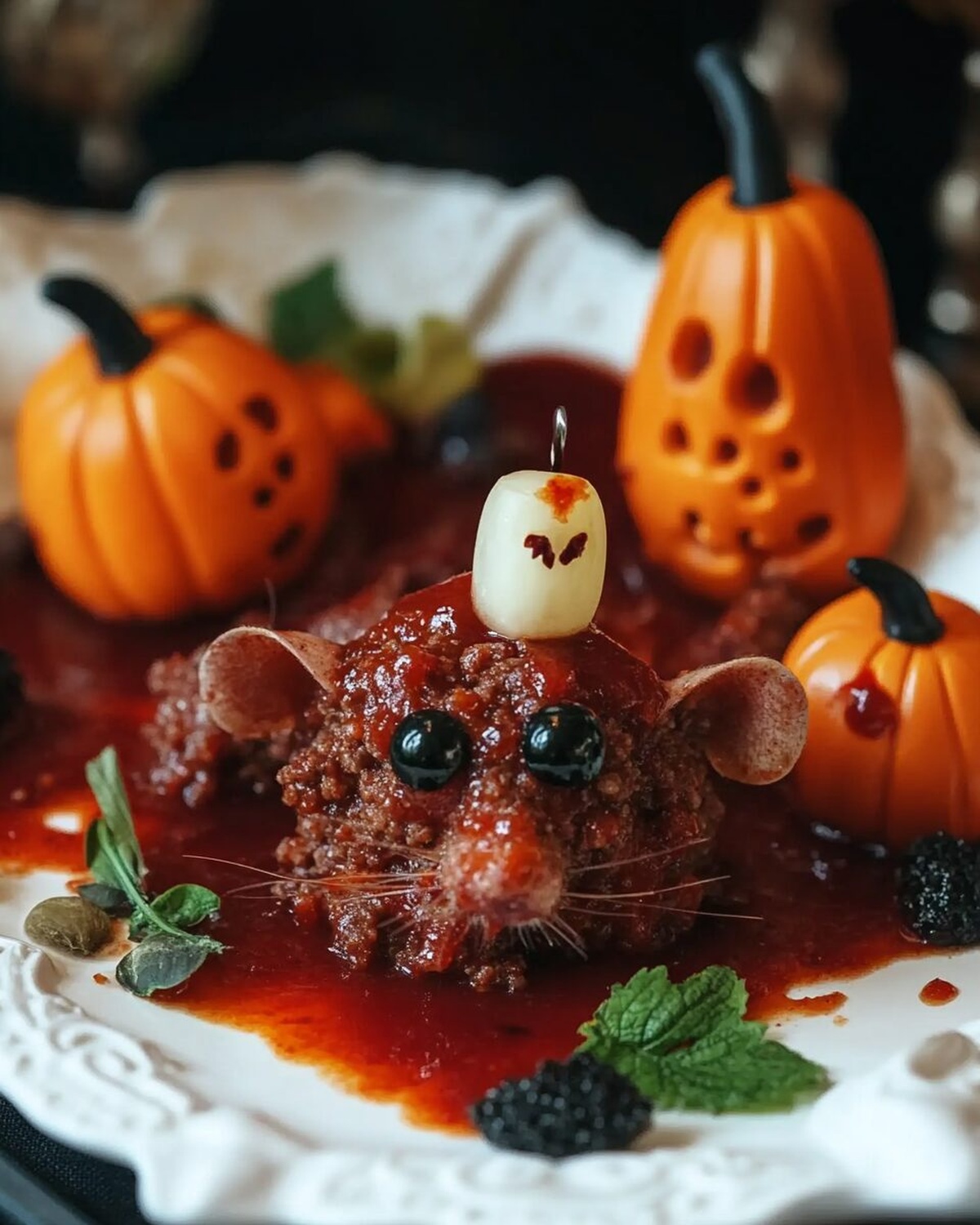 Halloween Bloody Baked Rats Recipe