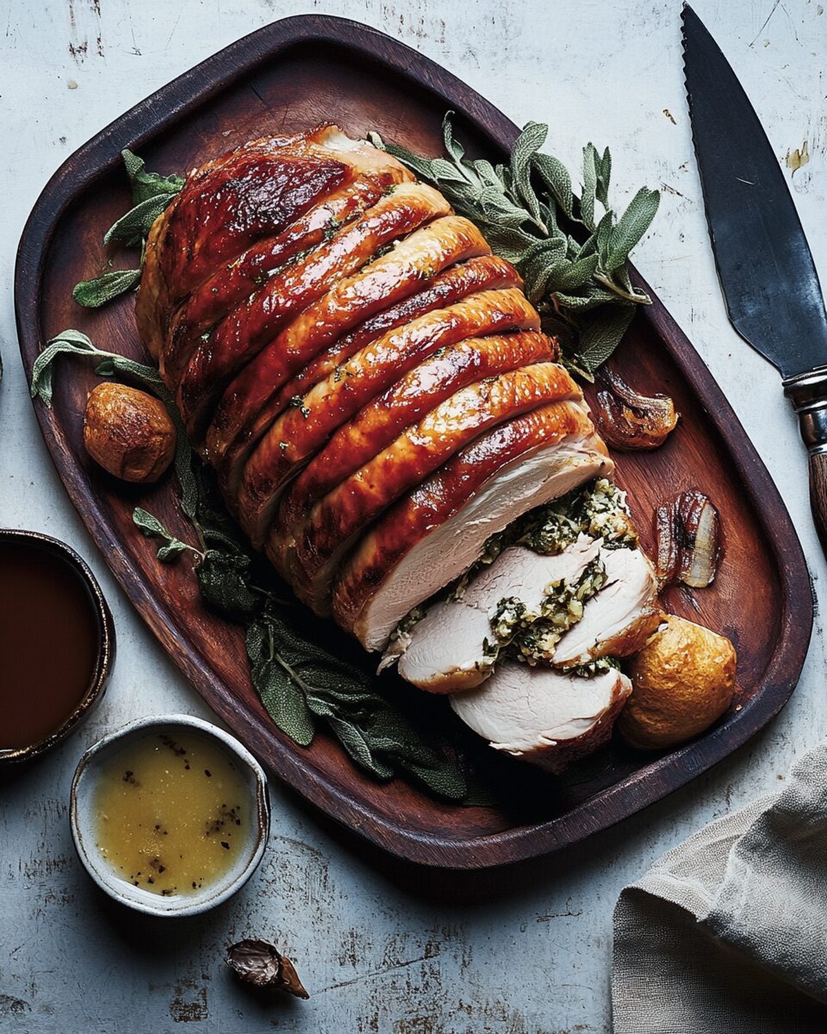 Thanksgiving Stuffed Porchetta-Style Turkey Breast Recipe