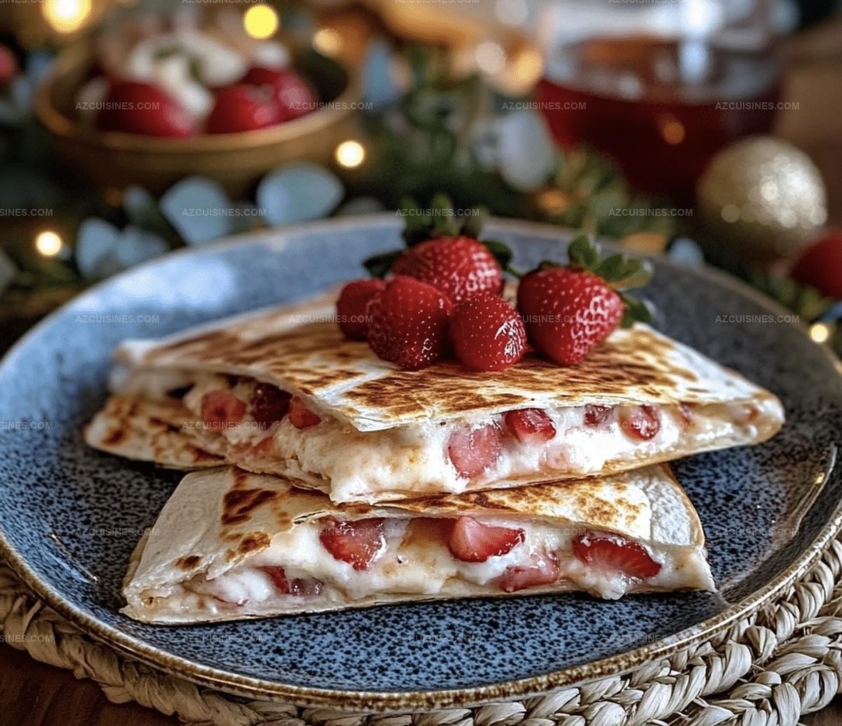 Strawberry Cheesecake Quesadillas Recipe