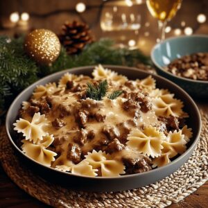 Creamy Velveeta Beef & Bowtie Pasta Recipe