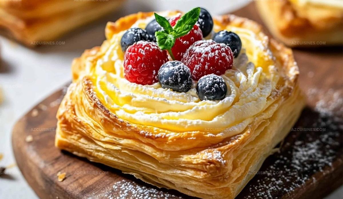 Mascarpone Puff Pastry with Lemon Curd and Fresh Berries Recipe