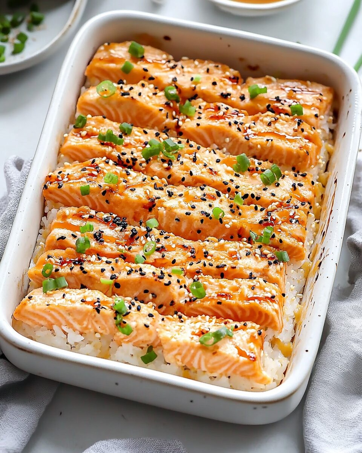Miso Salmon Sushi Bake Recipe