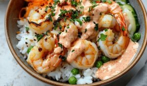 Shrimp Rice Bowls With Spicy Mayo Recipe