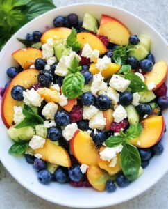 Peach and Blueberry Feta Salad Recipe