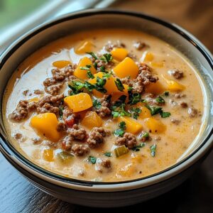 Crockpot Cheeseburger Soup Recipe