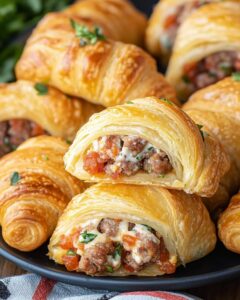 Rotel Sausage Cream Cheese Crescents Recipe