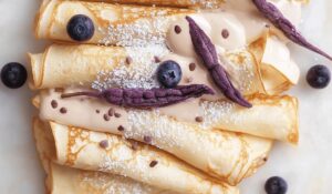 Vanilla Crepes With Berry Coconut Cream Filling Recipe