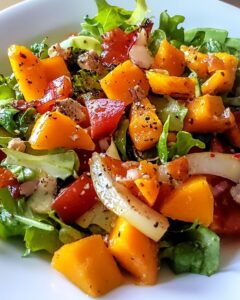Roasted Butternut Squash Salad with Bacon and Onions Recipe