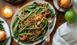 Roasted Green Beans With Caramelized Onions Recipe