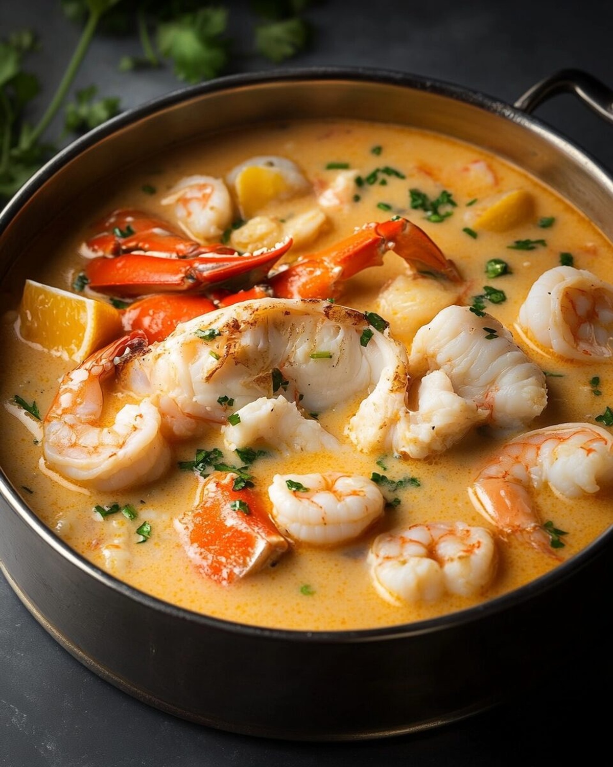 Crab and Shrimp Seafood Bisque Recipe