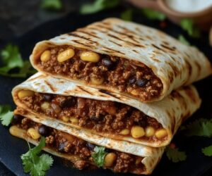 Sloppy Joe Grilled Burritos Recipe