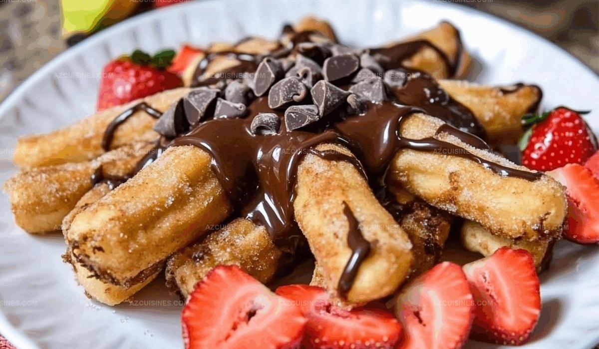 Banana Churros With Chocolate Peanut Butter Sauce Recipe