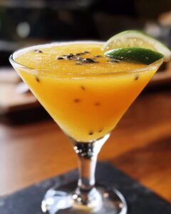 Tropical Passion Fruit Fizz Martini Recipe