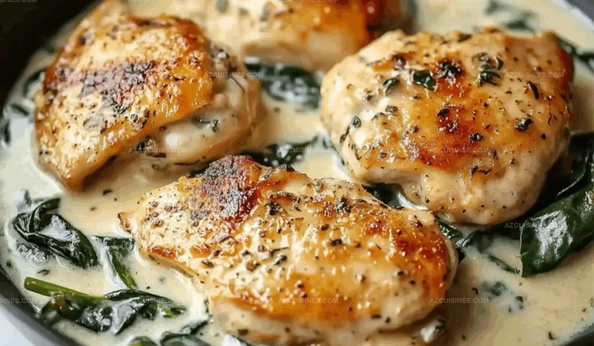 Creamy Garlic Chicken with Spinach Recipe