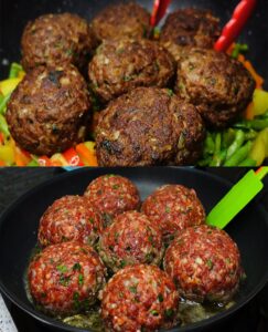 Rustic Meatballs with Vegetable Medley Recipe