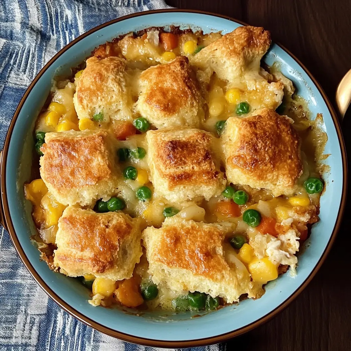Chicken and Biscuit Dinner Cobbler Recipe