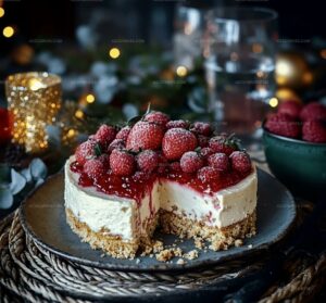 Berrylicious Strawberry Crunch Cheese Cake Recipe