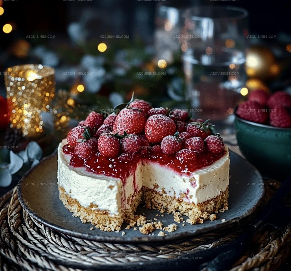 Berrylicious Strawberry Crunch Cheese Cake Recipe