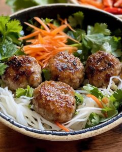 Bun Cha Vietnamese Meatballs with Vermicelli Noodles Recipe
