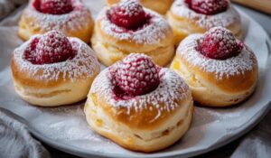 Raspberry Custard Buns Recipe