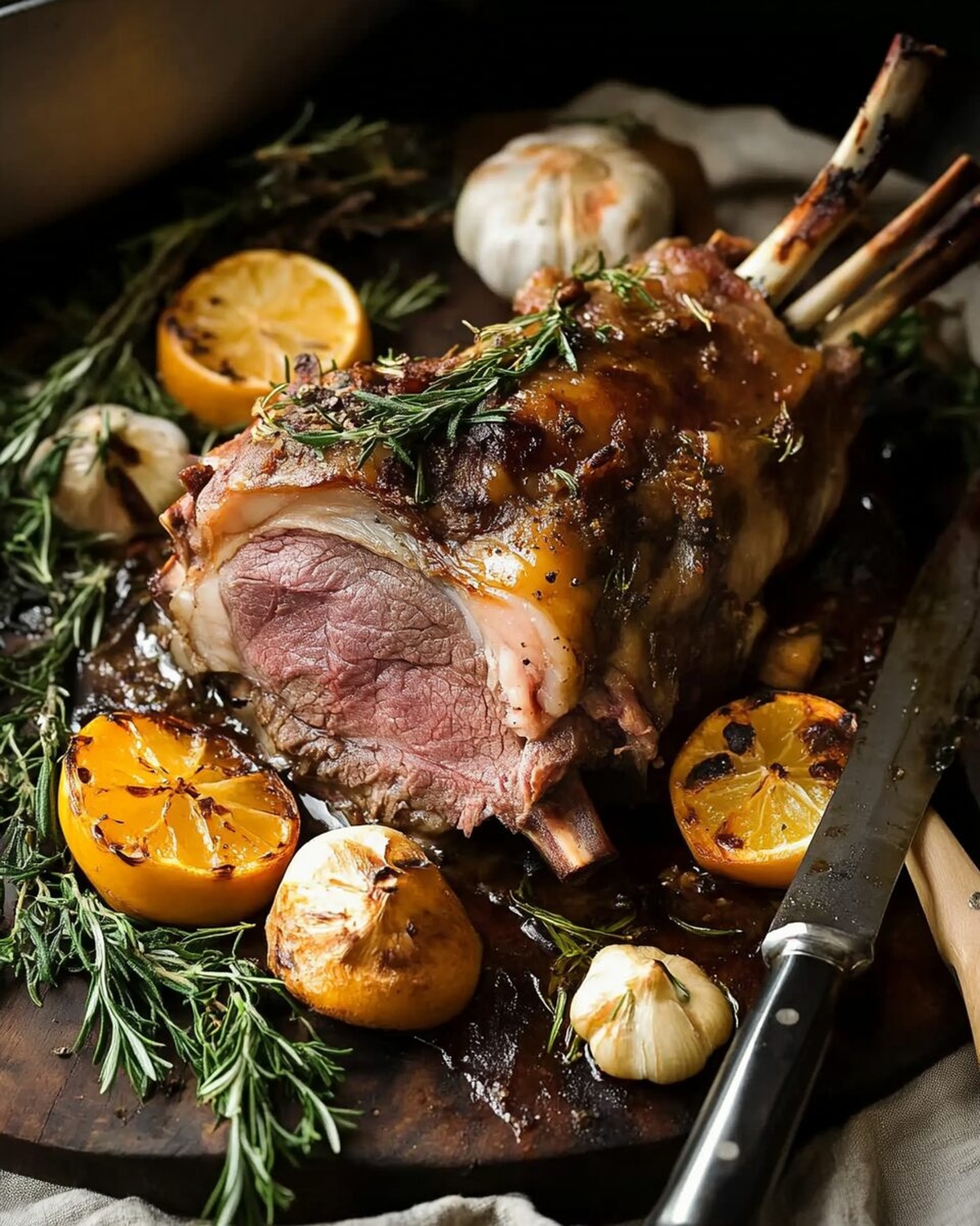 Slow-Roasted Rosemary Garlic Lamb Shoulder Recipe