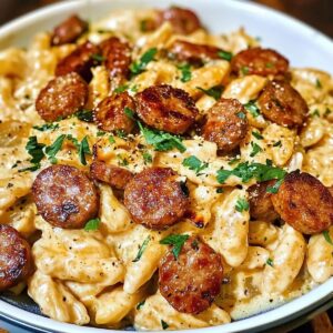 Cajun Smoked Sausage Alfredo Pasta Recipe