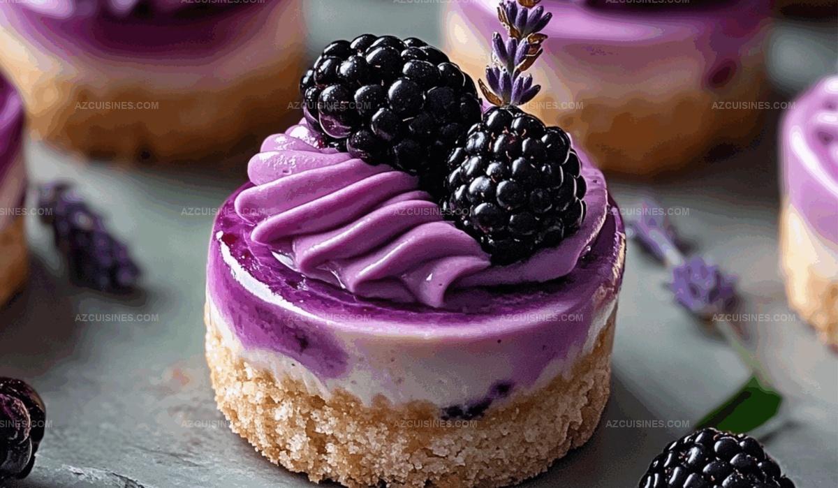 Mini Blackberry Lavender Cheesecakes Recipe
