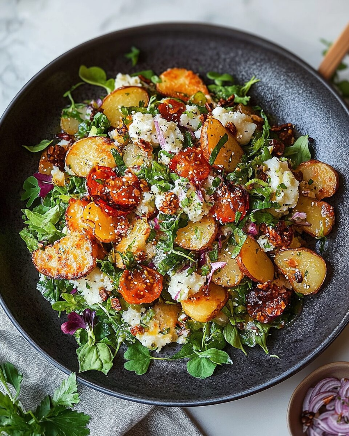 Crispy Smashed Potato Salad Recipe