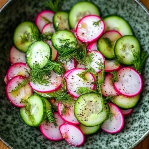Dill Radish and Cucumber Salad Recipe