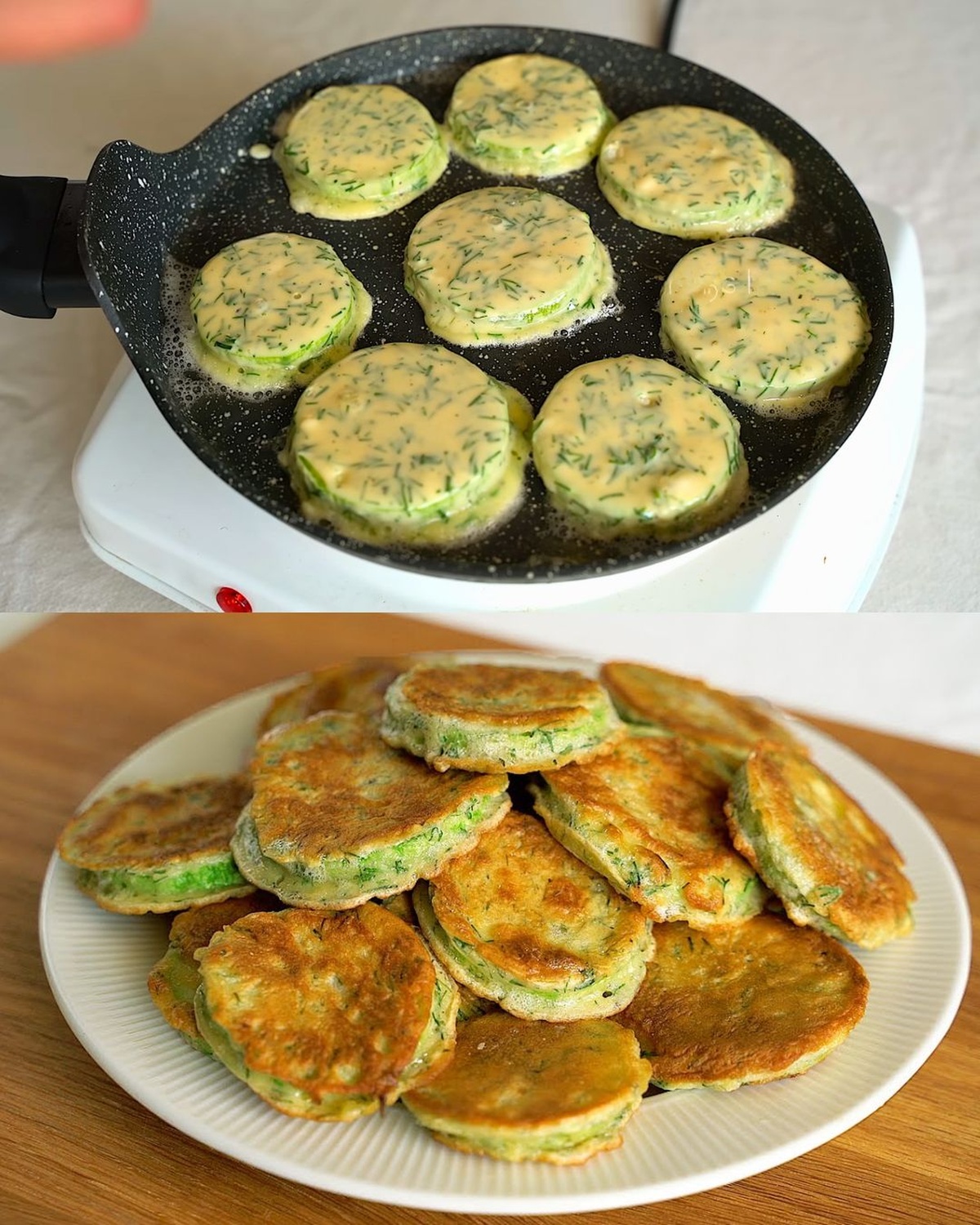 Zucchini and Greek Yogurt Pancakes Recipe