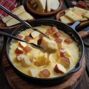 Irish Cheddar Whiskey Fondue Recipe