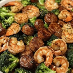 Honey Garlic Shrimp, Sausage & Broccoli Recipe