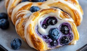 Blueberry Puff Pastry Braid Recipe
