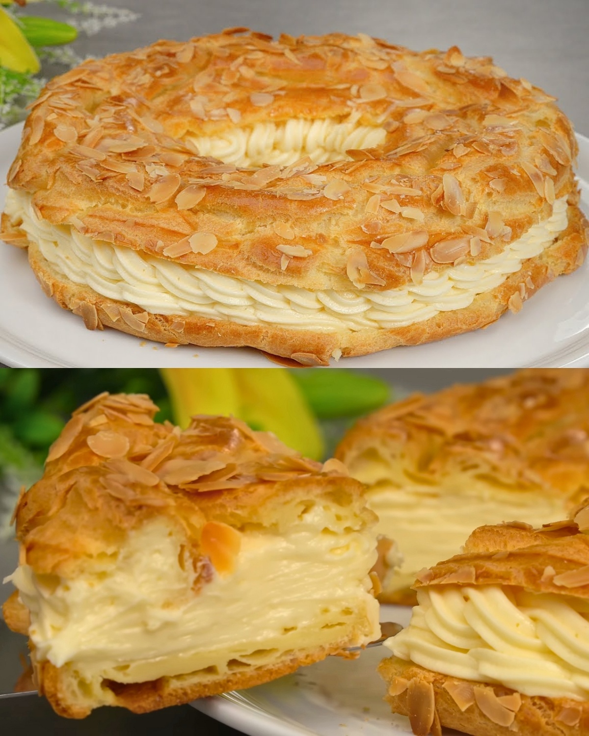 Vanilla Almond Cream Cake Recipe