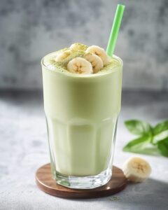 Creamy Banana Matcha Energy Smoothie Recipe