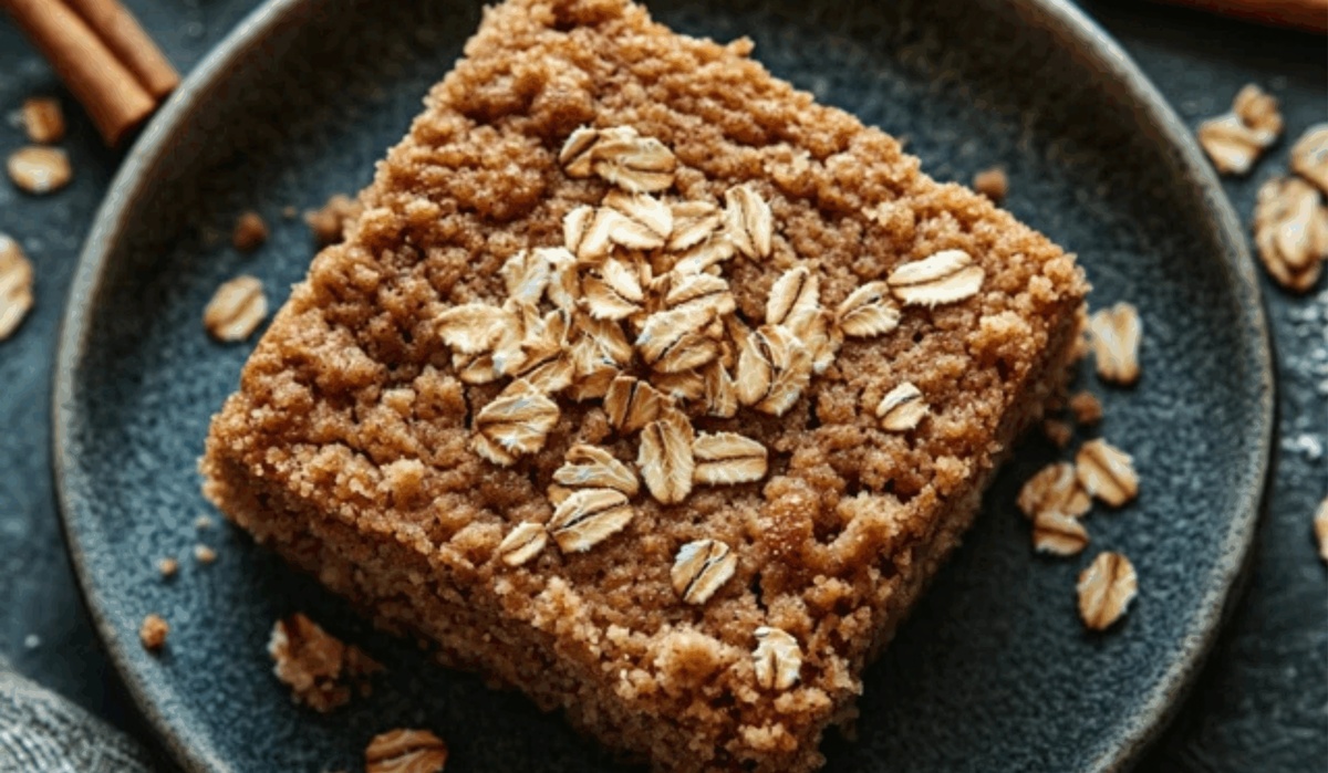 Oatmeal Cake with Coconut-Pecan Streusel Recipe