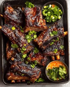 Sweet & Savory Korean Galbi BBQ Marinated Short Ribs Recipe