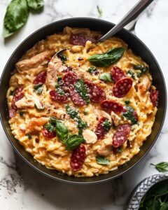 One Pot Chicken Risoni with Crispy Salami Recipe