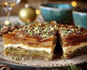 Honey Pistachio Baklava Cheesecake Recipe