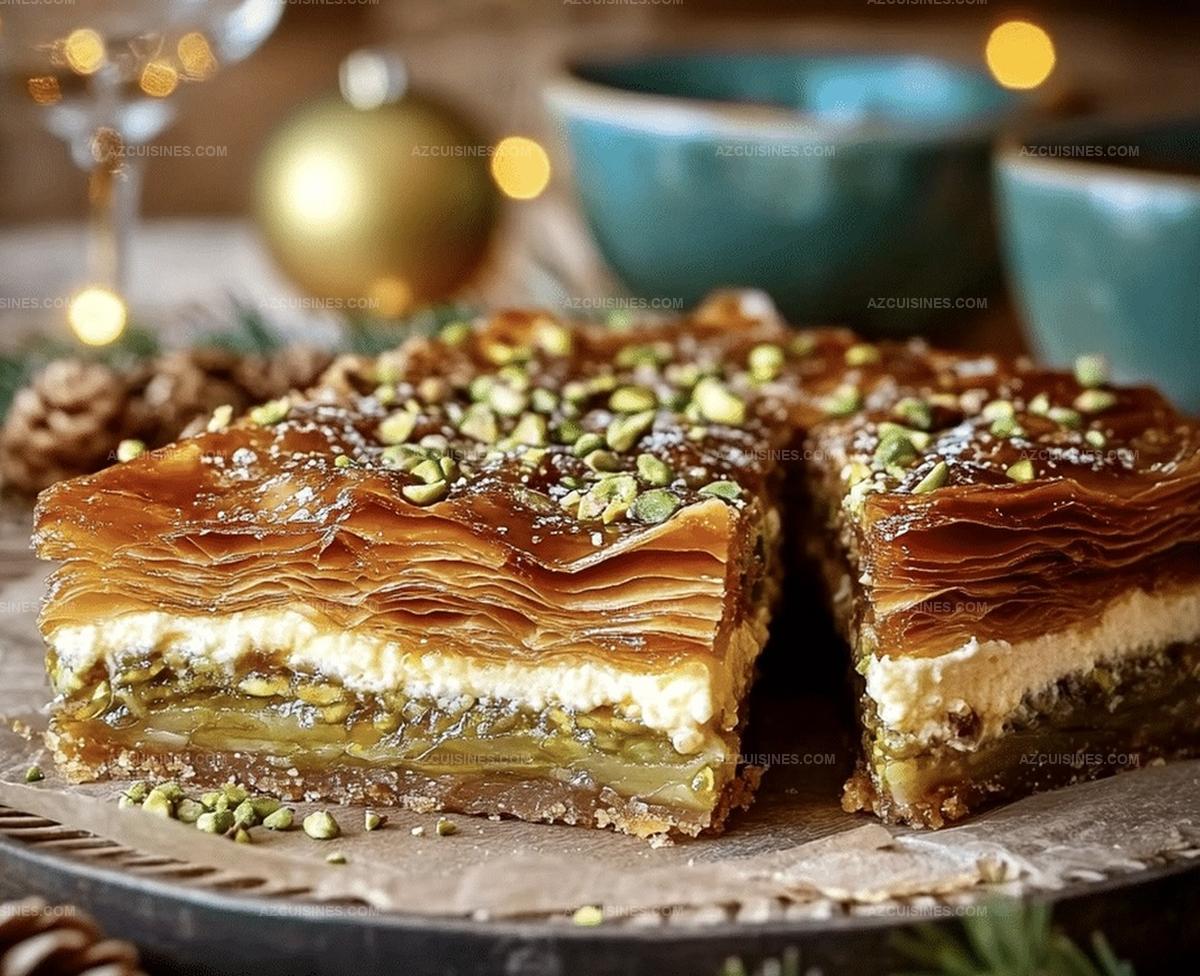 Honey Pistachio Baklava Cheesecake Recipe