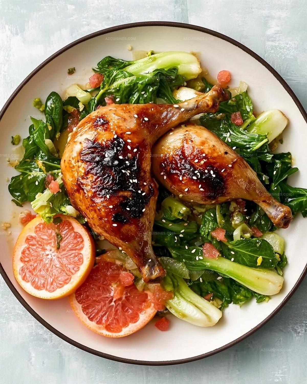 Teriyaki Cornish Hens with Bok Choy Recipe