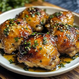 Skillet Honey Garlic Chicken Thighs Recipe
