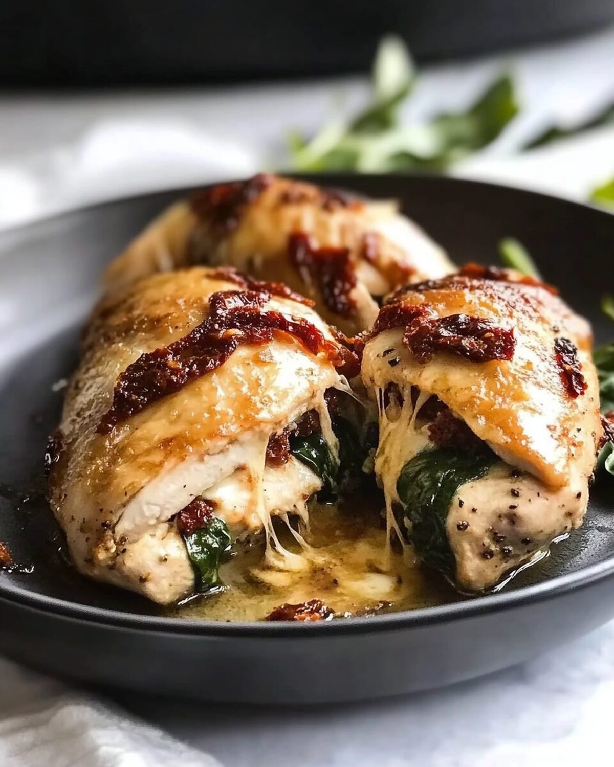 Sun-Dried Tomato, Spinach, and Cheese Stuffed Chicken Breast Recipe