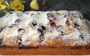 Cherry Yogurt Cake with Dried and Fresh Cherries Recipe