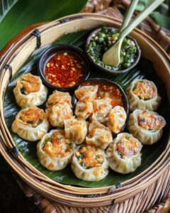 Thai Steamed Dumplings with a Savory Pork and Shrimp Filling Recipe